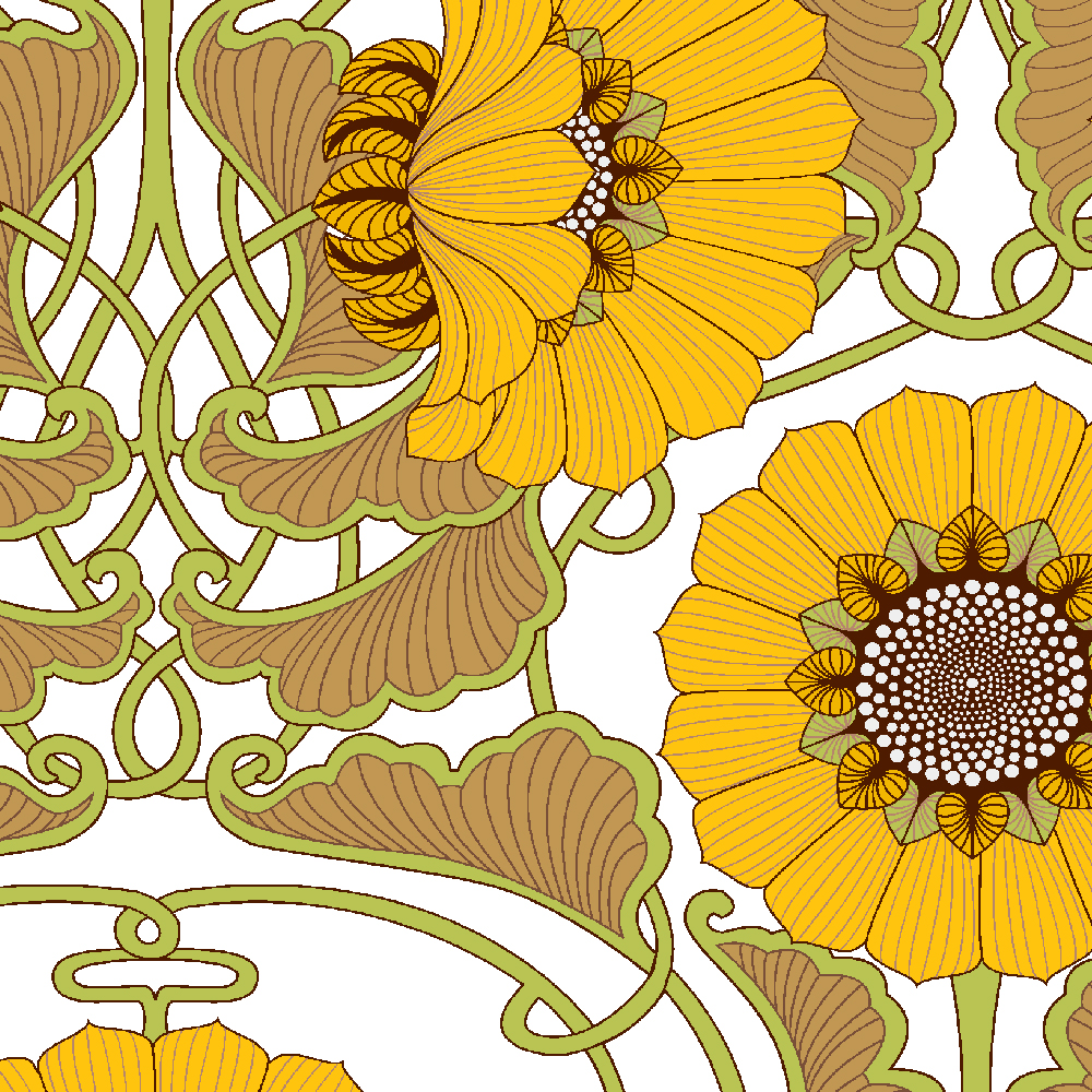  client's artwork developed for  engraving/ repeat/ colorway